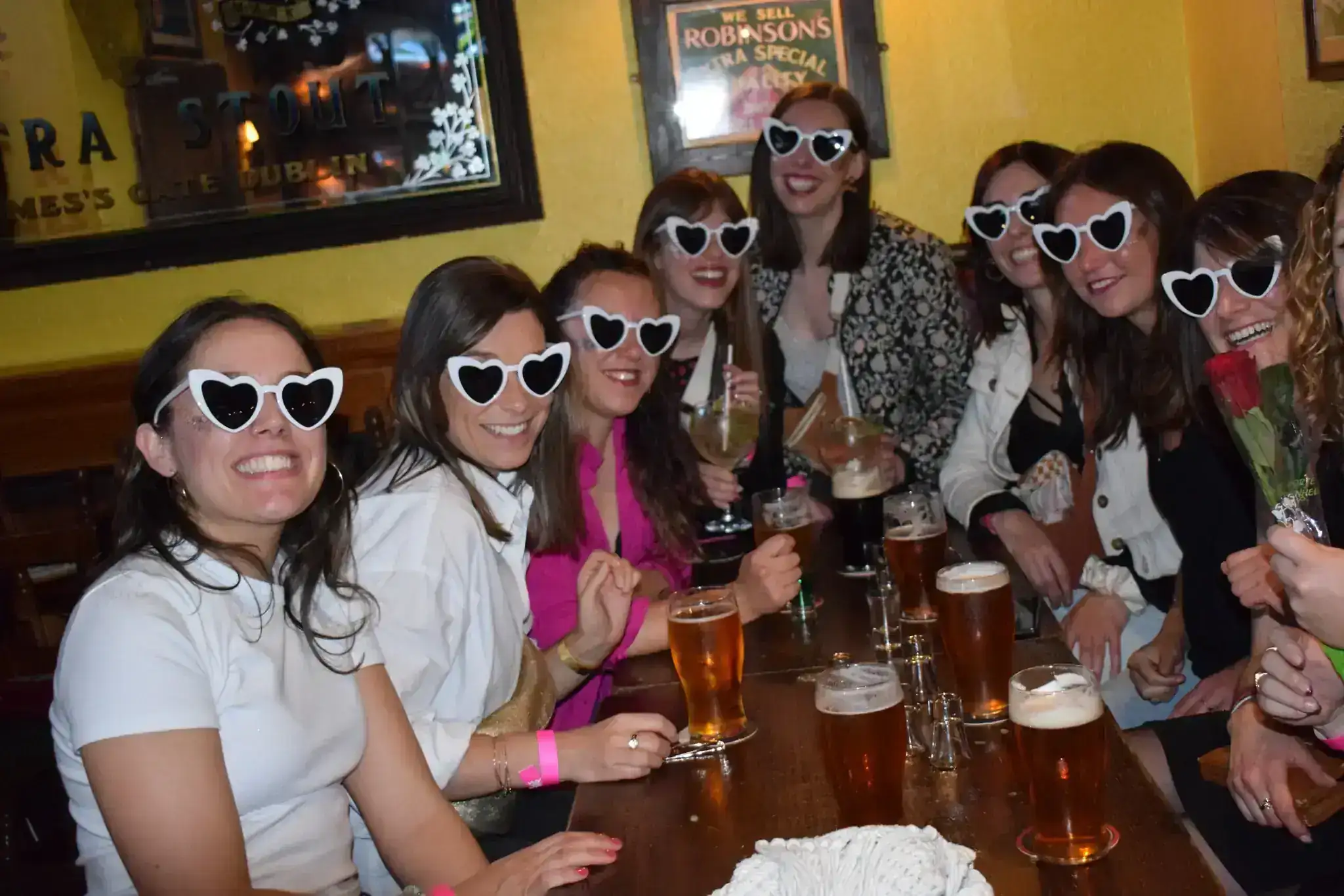 Women enjoying a Meet, Drink & Party evening inside a pub